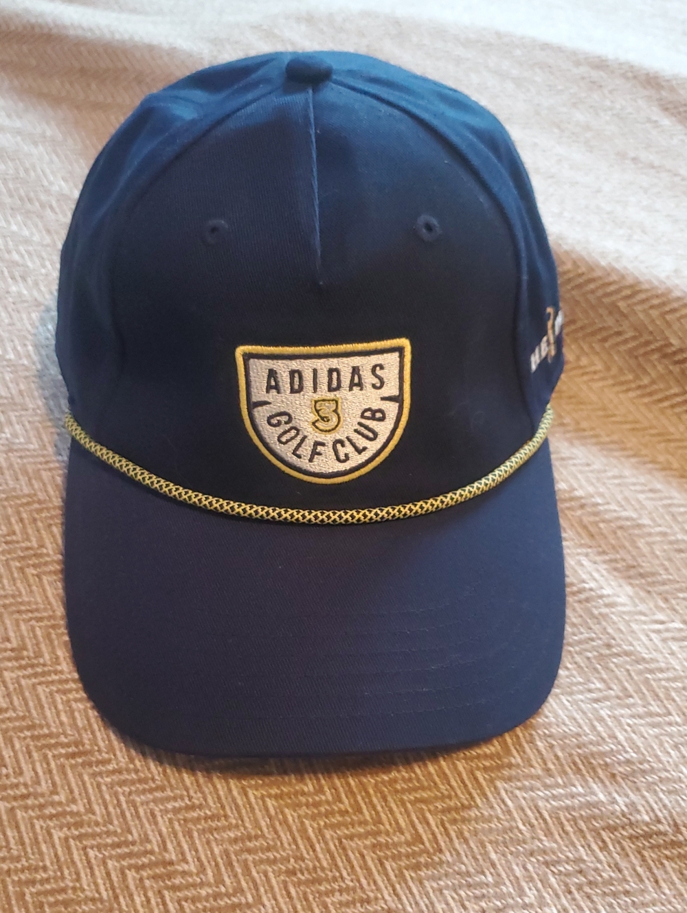 adidas Navy Hat with Gold Rope and Crest